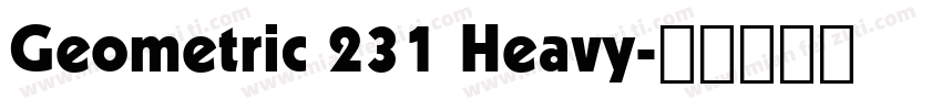 Geometric 231 Heavy字体转换
